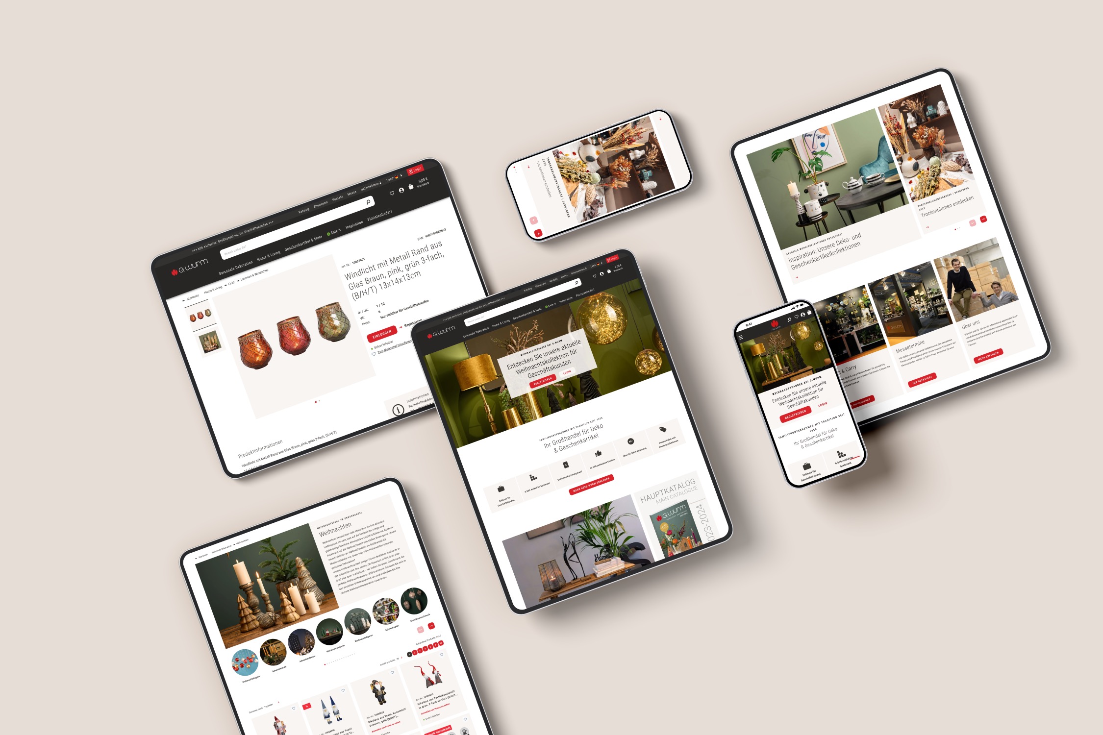 Digitalisierung des B2B-Shops von Wurm: Emotionalisierung der Marke, intuitive Struktur und Produktdatenintegration. Projekt von pixolith.